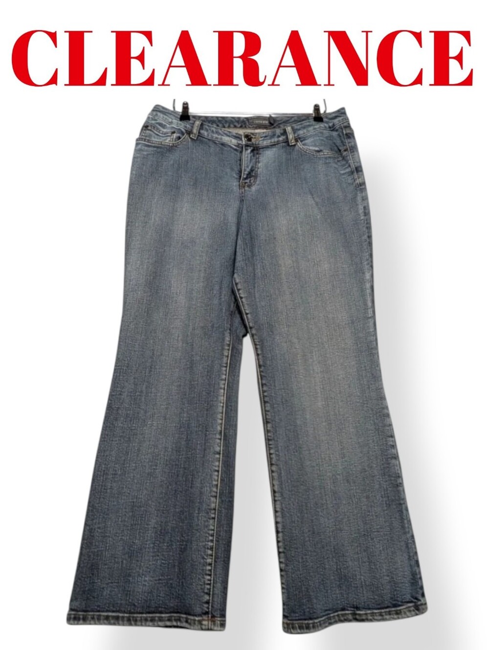 Venezia Jeans Women's Dark Petite Stretch Bootcut Denim Blue Jeans Size 16/2P